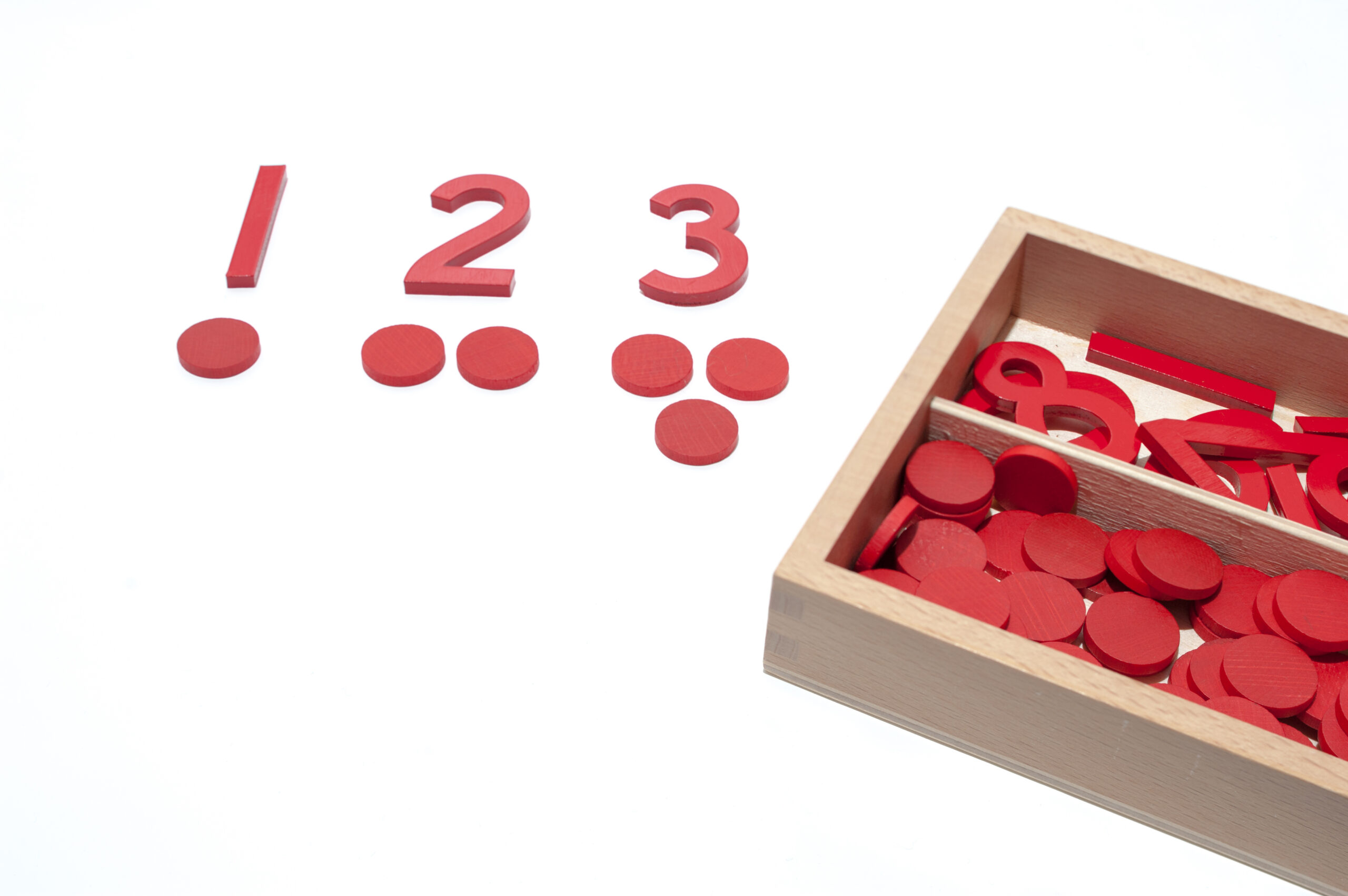 Montessori Cut-Out Numeral and Counters